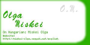 olga miskei business card